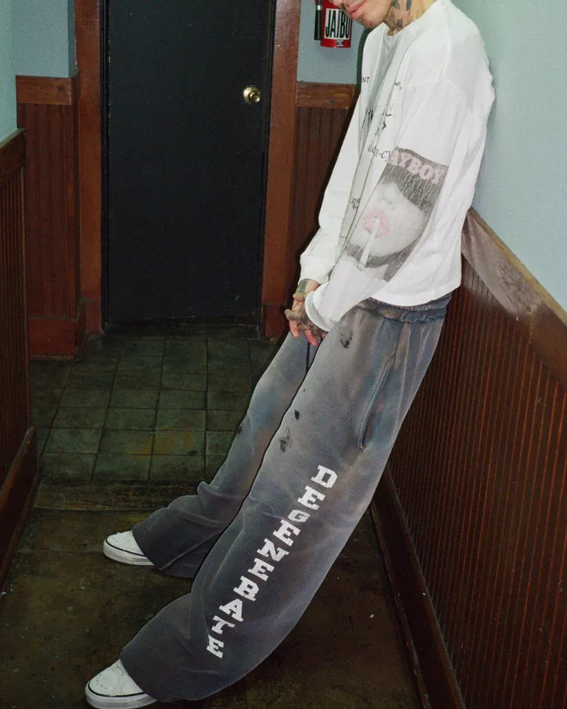 Halfway Point DEGENERATE SWEATPANTS - FADED BLACK