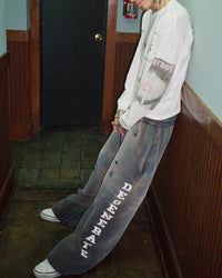 Halfway Point DEGENERATE SWEATPANTS - FADED BLACK