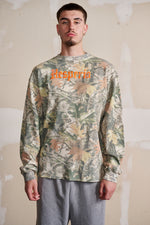 Hesperia Ole Hesperia Vintage Washed Waffle Knit Tee in Camo LS