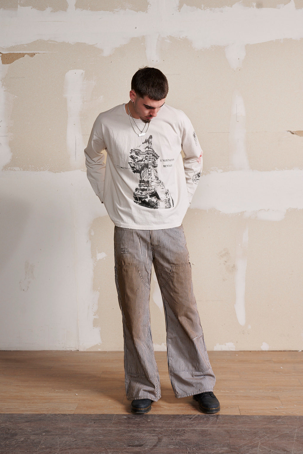De La Tombe L'ALIÉNATION MENTALE LONG SLEEVE T-SHIRT