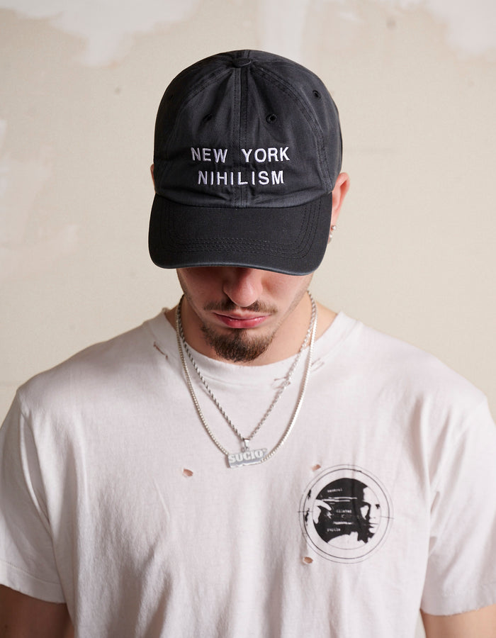 De La Tombe FADED BLACK NYN LOGO CAP