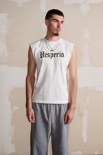 Hesperia Ole Hesperia Cut Off Tee in Off White.