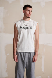 Hesperia Ole Hesperia Cut Off Tee in Off White.