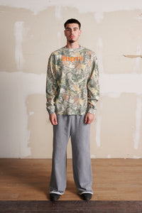 Hesperia Ole Hesperia Vintage Washed Waffle Knit Tee in Camo LS