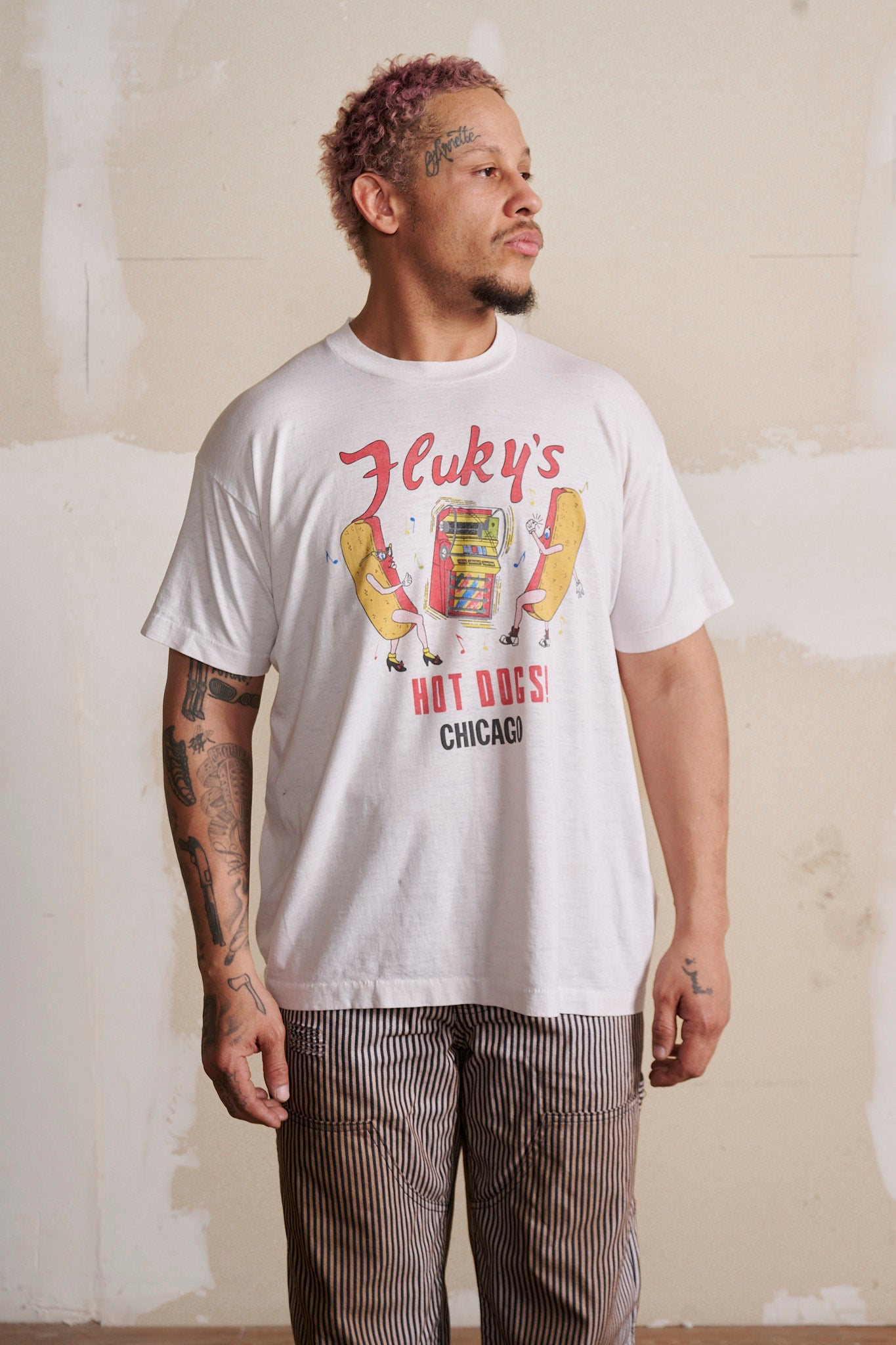 Hesperia Exclusive Goods "Fluky's Hot Dogs Chicago" Vintage Tee