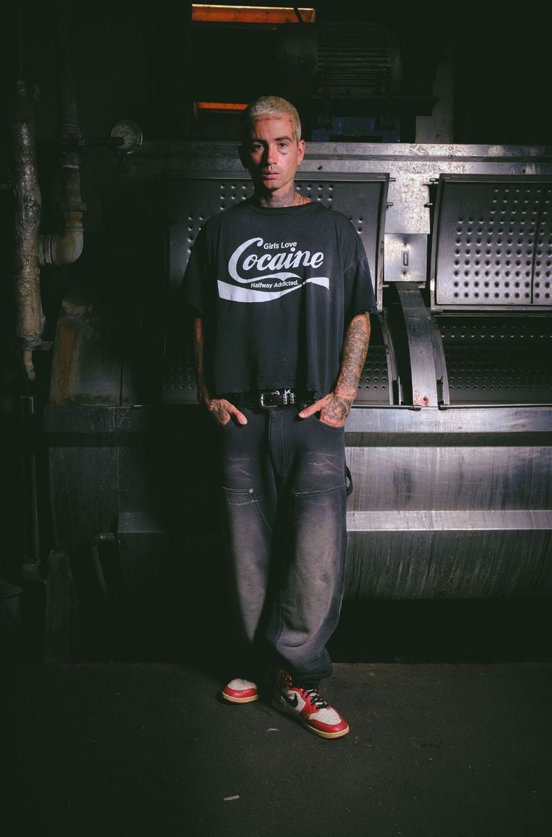 Halfway Point Girls Love Coca*ne Washed Gray