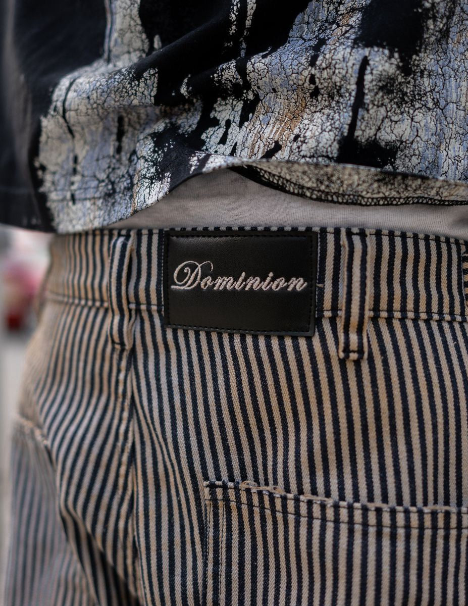 Coffee Pinstripe pants