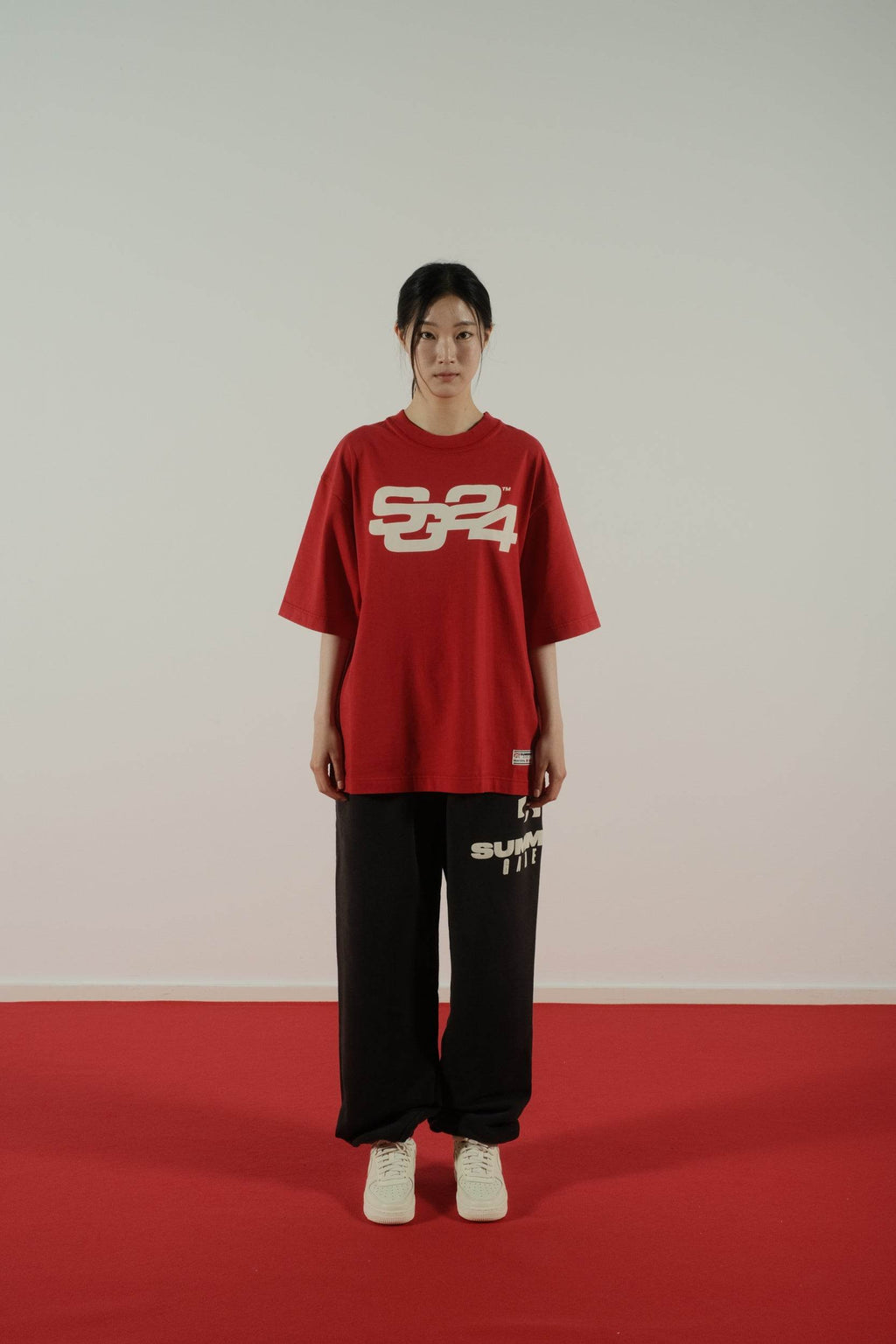 Summer Games SG24 Sphere Tee in Scripted Red - Hesperia