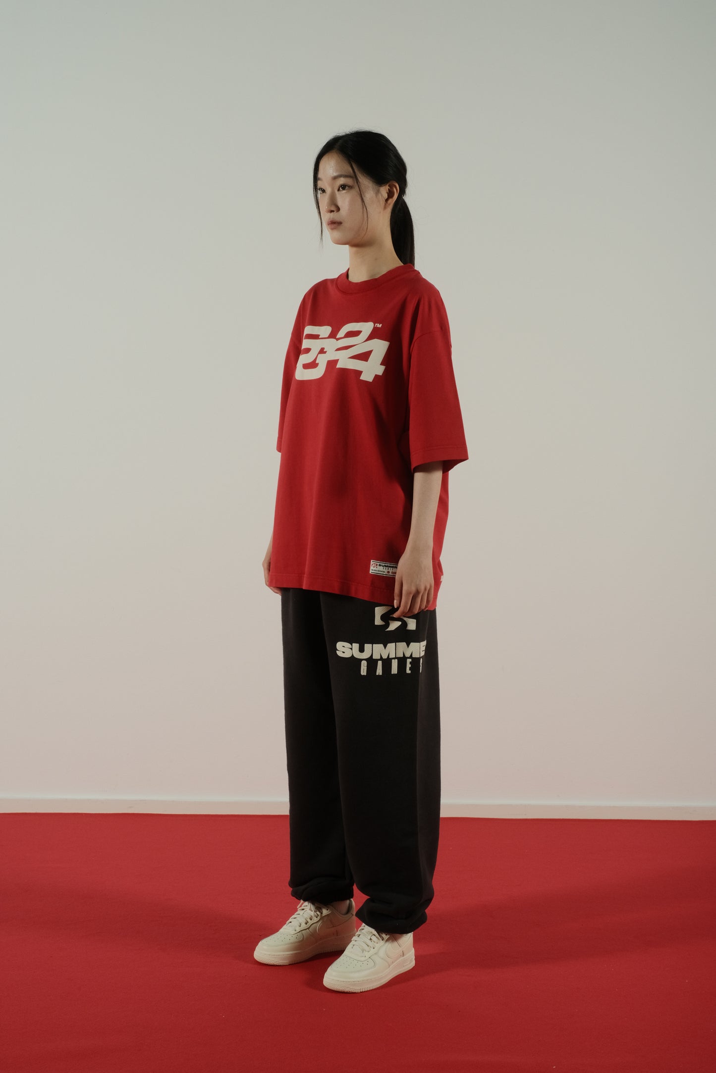 Summer Games SG24 Sphere Tee in Scripted Red