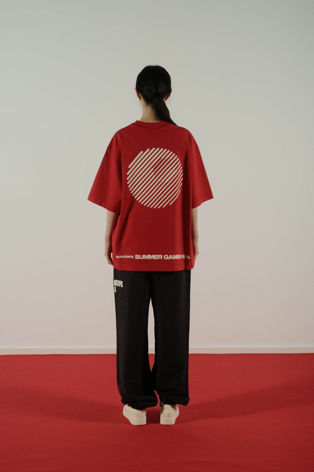 Summer Games SG24 Sphere Tee in Scripted Red - Hesperia