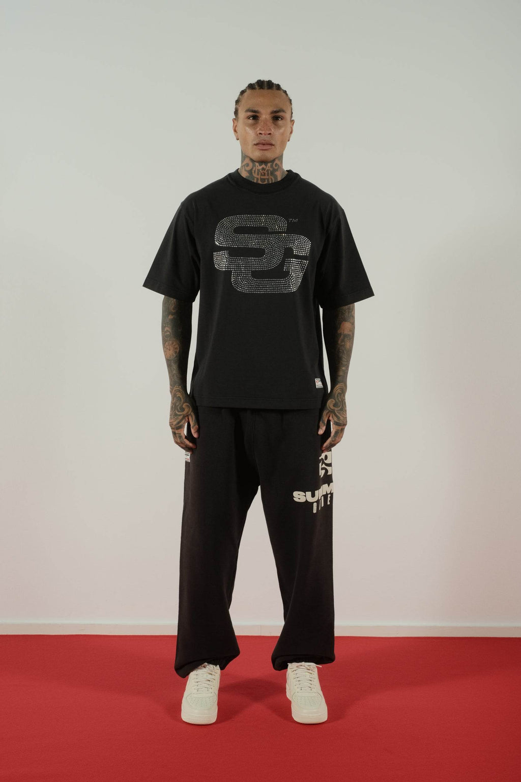 Summer Games SG24 Rhinestone Tee in Black - Hesperia