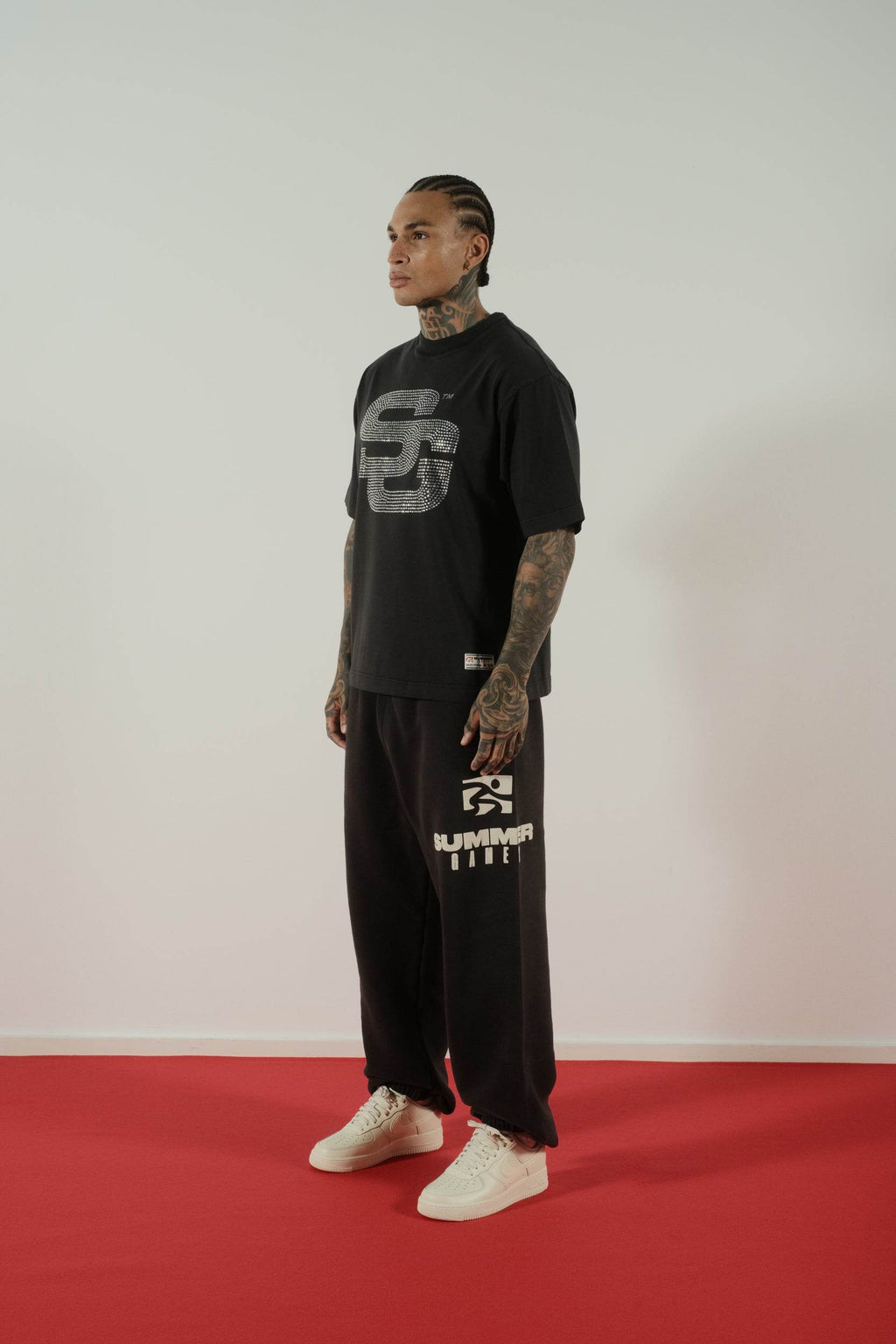 Summer Games SG24 Rhinestone Tee in Black - Hesperia