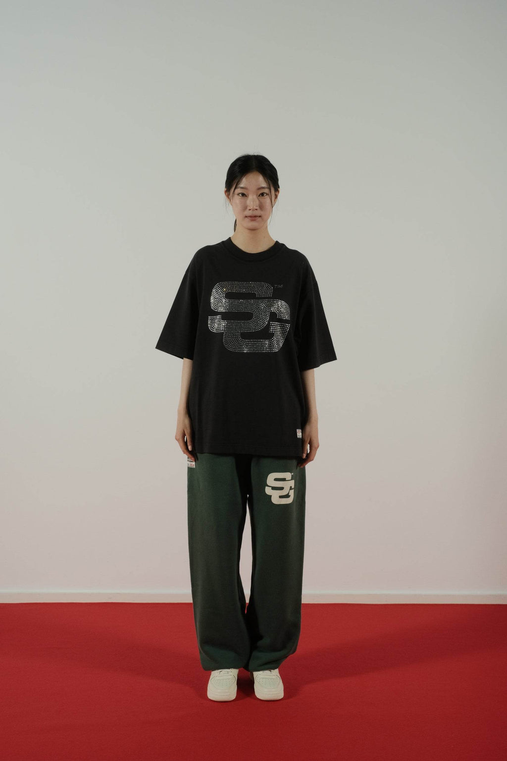 Summer Games SG24 Rhinestone Tee in Black - Hesperia