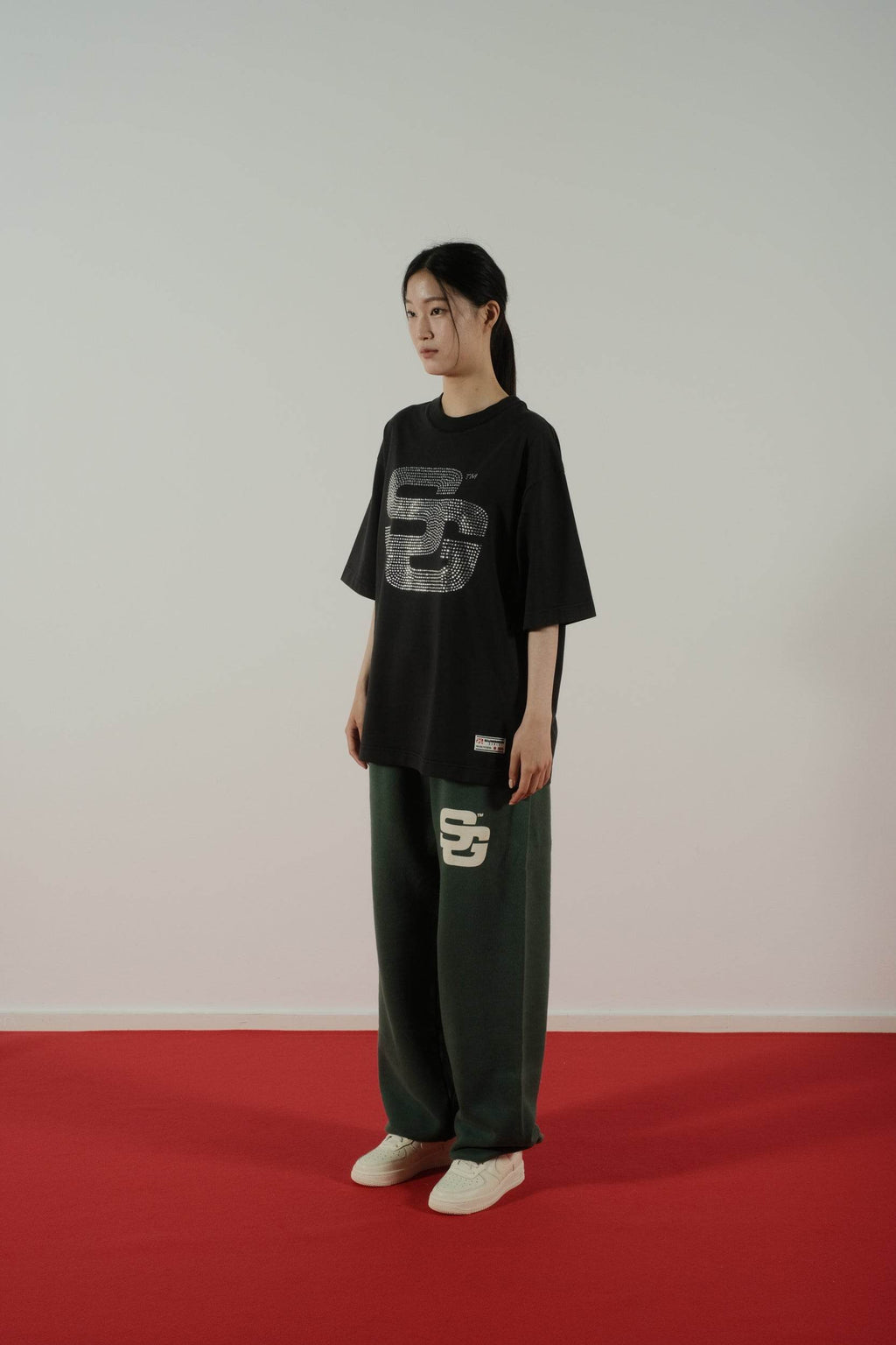 Summer Games SG24 Rhinestone Tee in Black - Hesperia