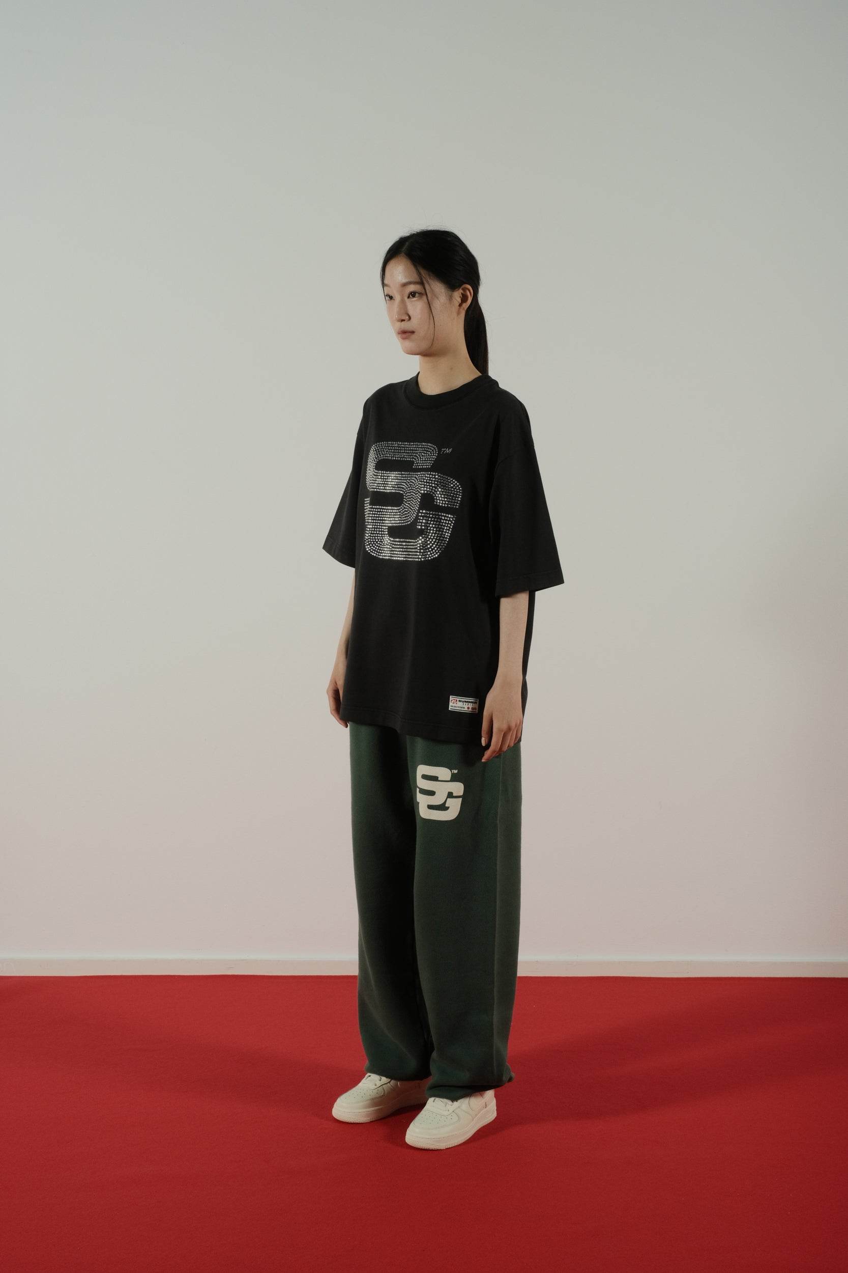 Summer Games SG24 Rhinestone Tee in Black - Hesperia