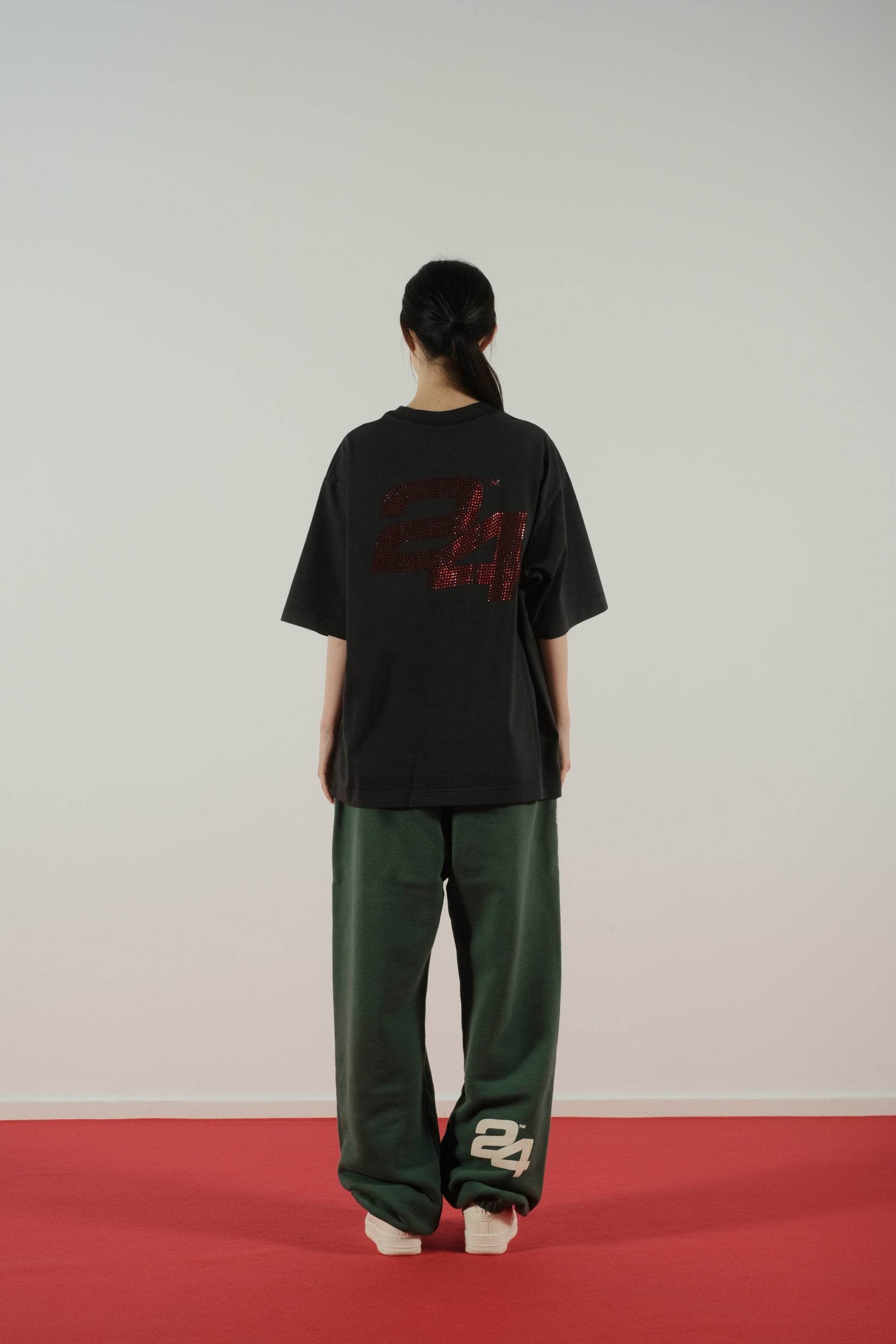 Summer Games SG24 Rhinestone Tee in Black - Hesperia