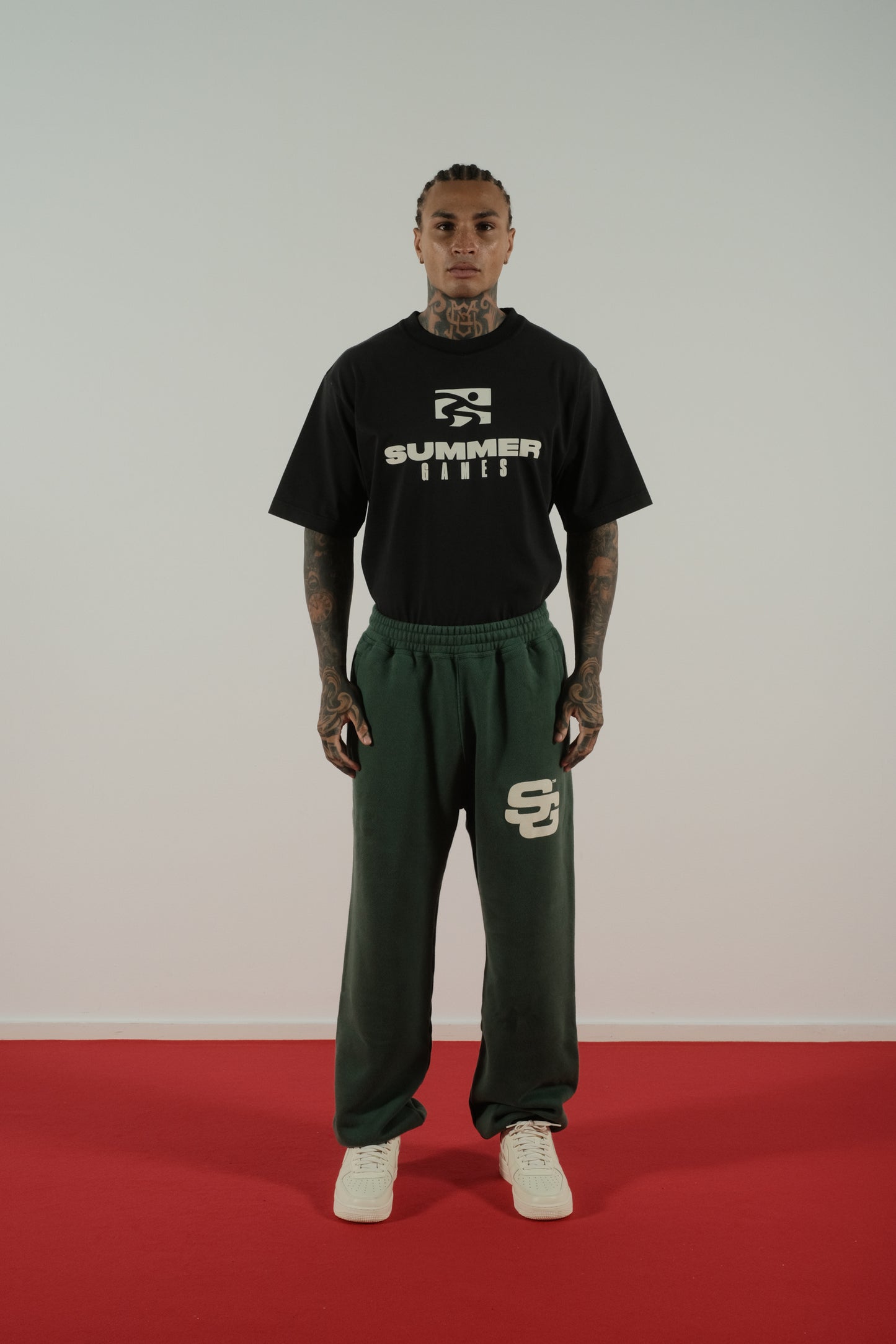 Summer Games SG24 Joggers in Hunter Green