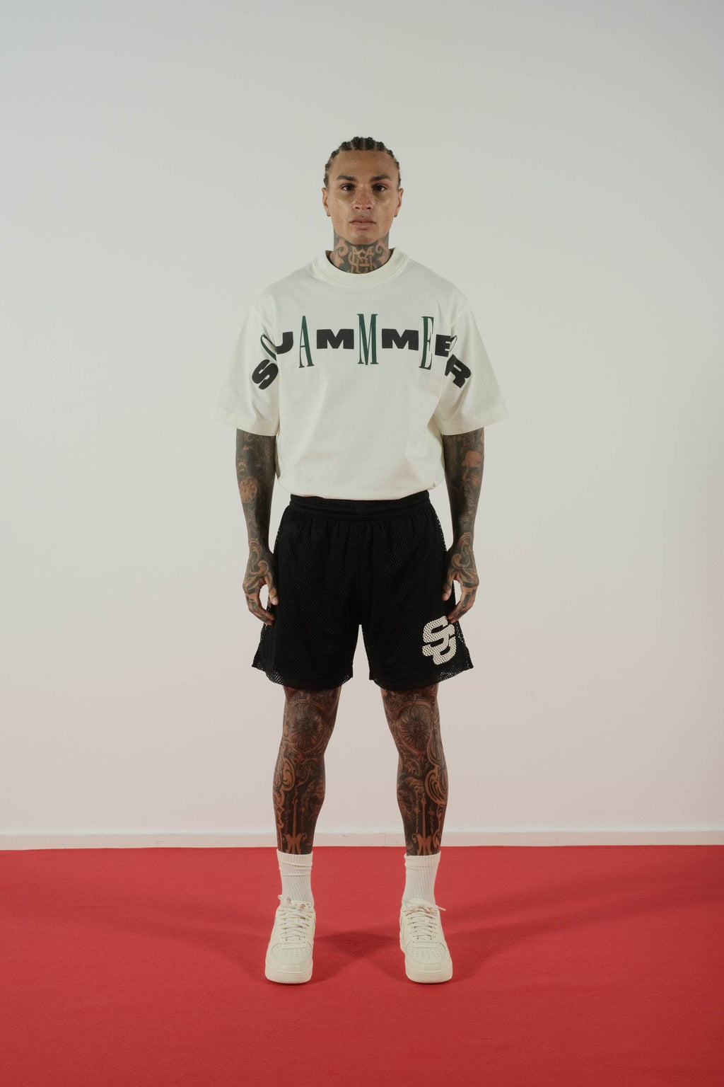 Summer Games Contrast Font Tee in Canoli Cream - Hesperia