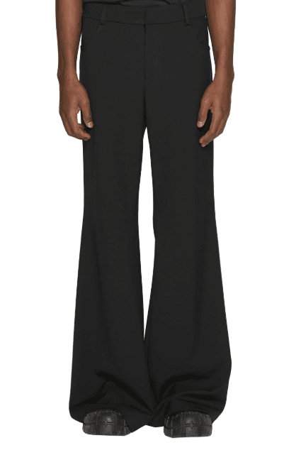Labeless Bootcut Trousers in Black - Hesperia