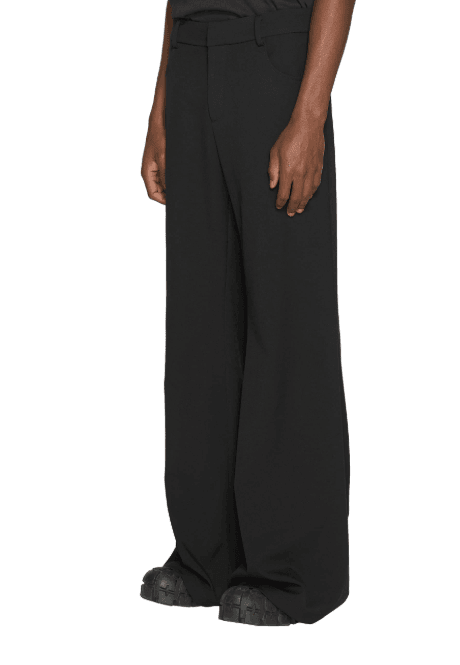 Labeless Bootcut Trousers in Black - Hesperia
