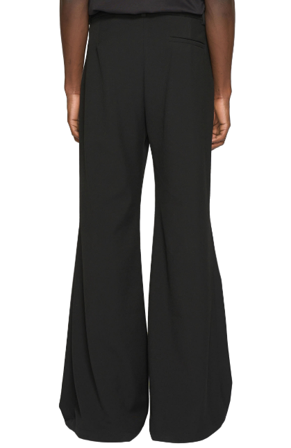 Labeless Bootcut Trousers in Black