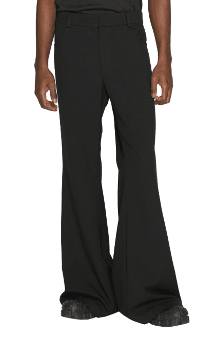 Labeless Bootcut Trousers in Black - Hesperia