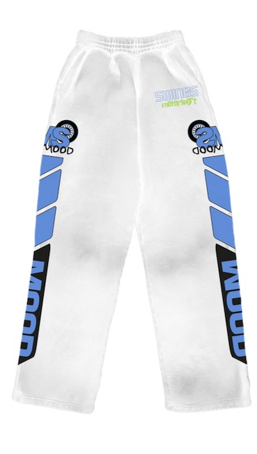 Mood Swings Moto Sweats In White