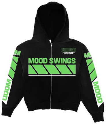 Mood Swings Moto Zip Hoodie Black