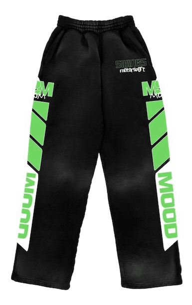 Mood Swings Moto Sweats In Black - Hesperia