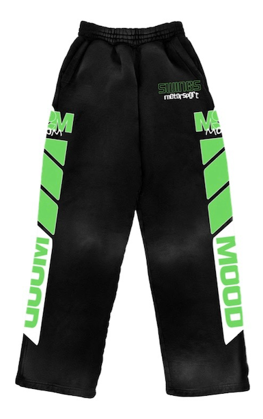 Mood Swings Moto Sweats In Black