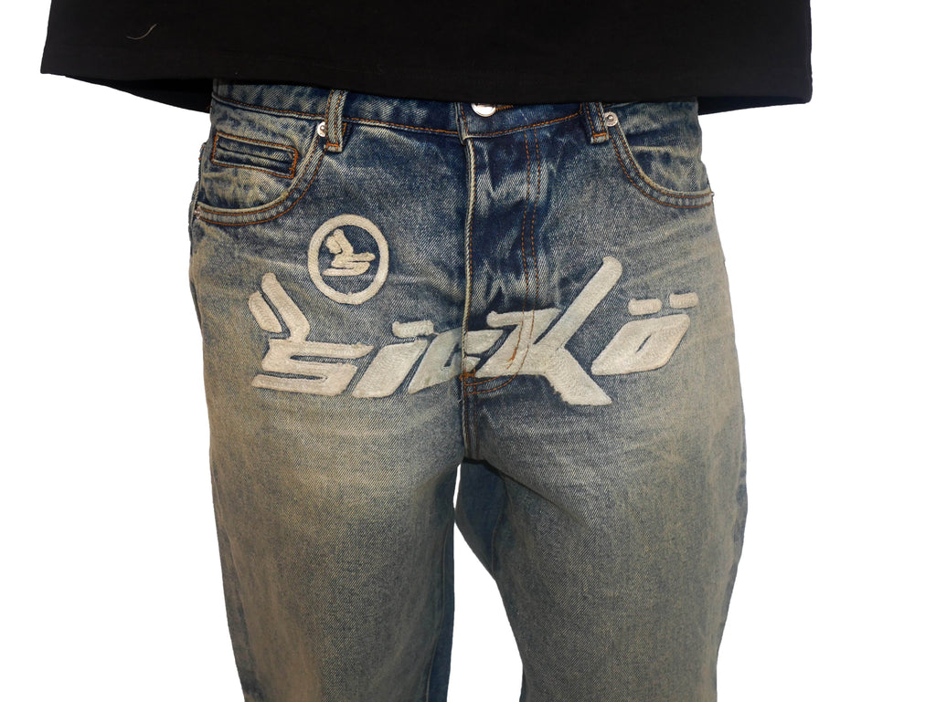 Sicko Denim White On Indigo - Hesperia