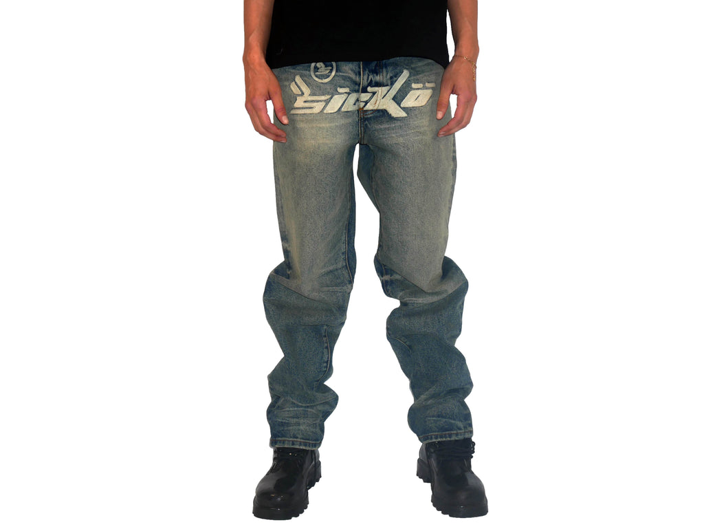 Sicko Denim White On Indigo - Hesperia