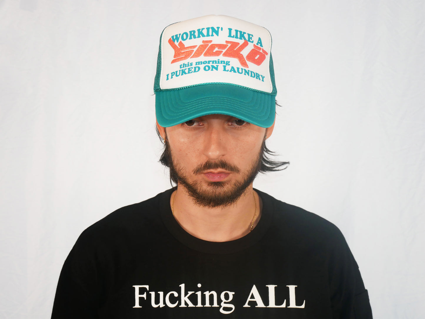 Sicko Dirty Laundry Trucker Hat in Teal