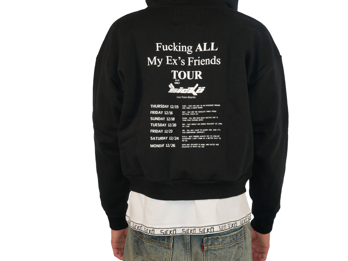 Sicko Exs Cropped Zip Hoodie