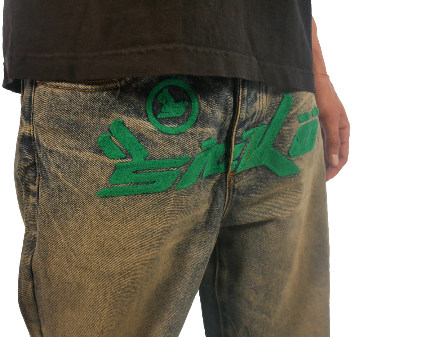 Sicko Denim Green on Indigo