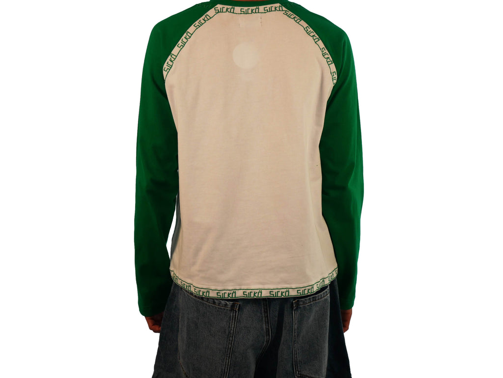 Sicko Raglan Tee in Green - Hesperia