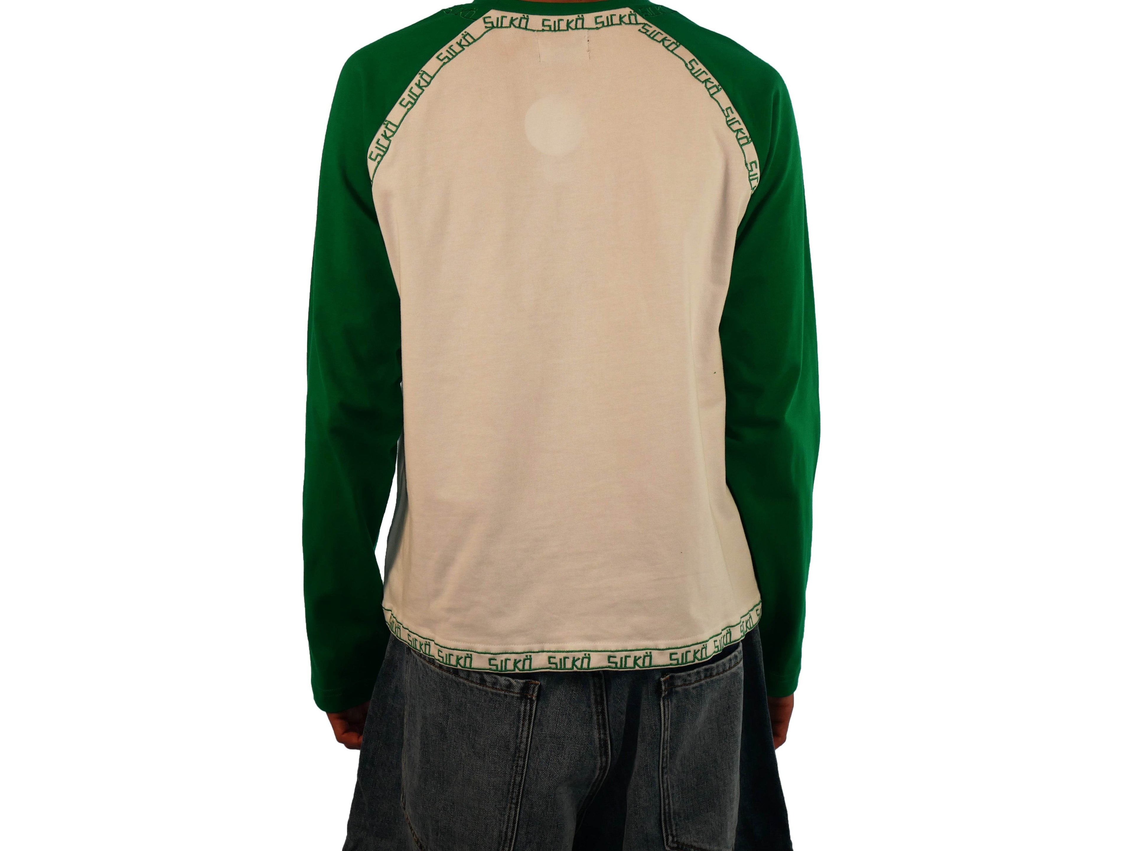 Sicko Raglan Tee in Green - Hesperia