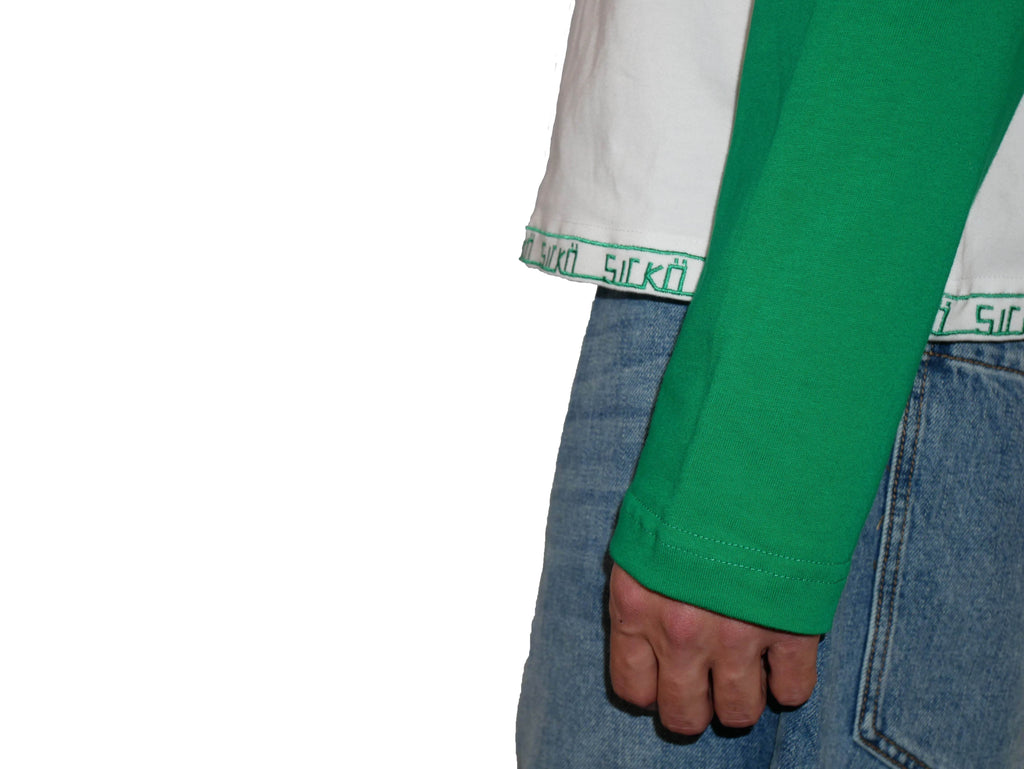 Sicko Raglan Tee in Green - Hesperia