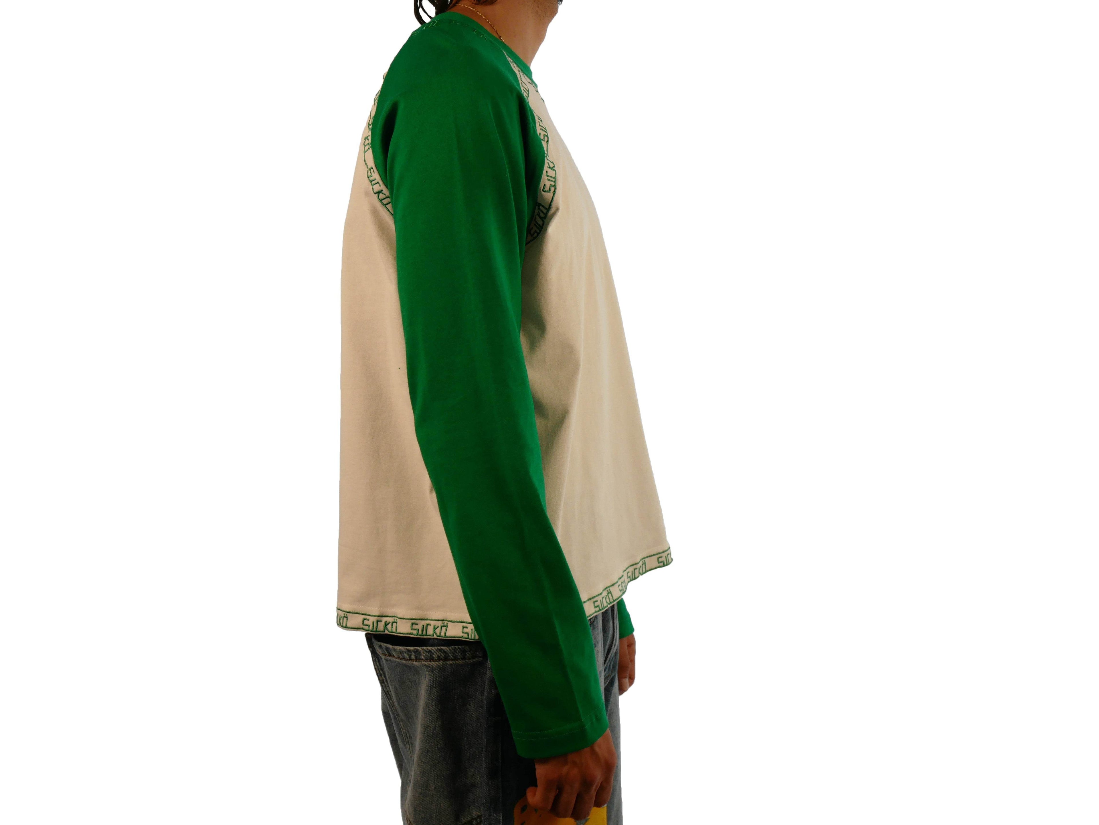 Sicko Raglan Tee in Green - Hesperia