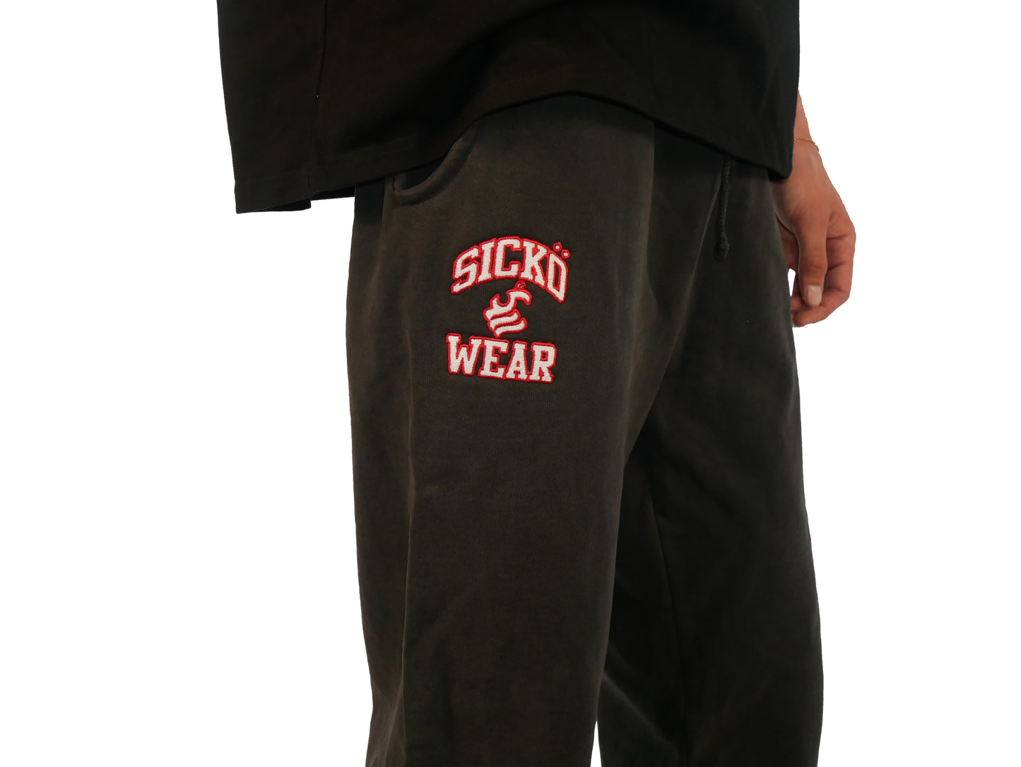 블랙 Sicko Sickowear 스웨트 팬츠