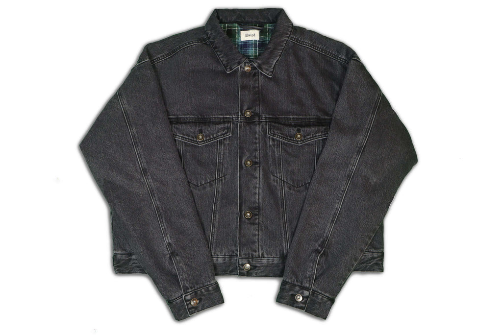 Elwood Western Denim Jacket Washed Black - Hesperia