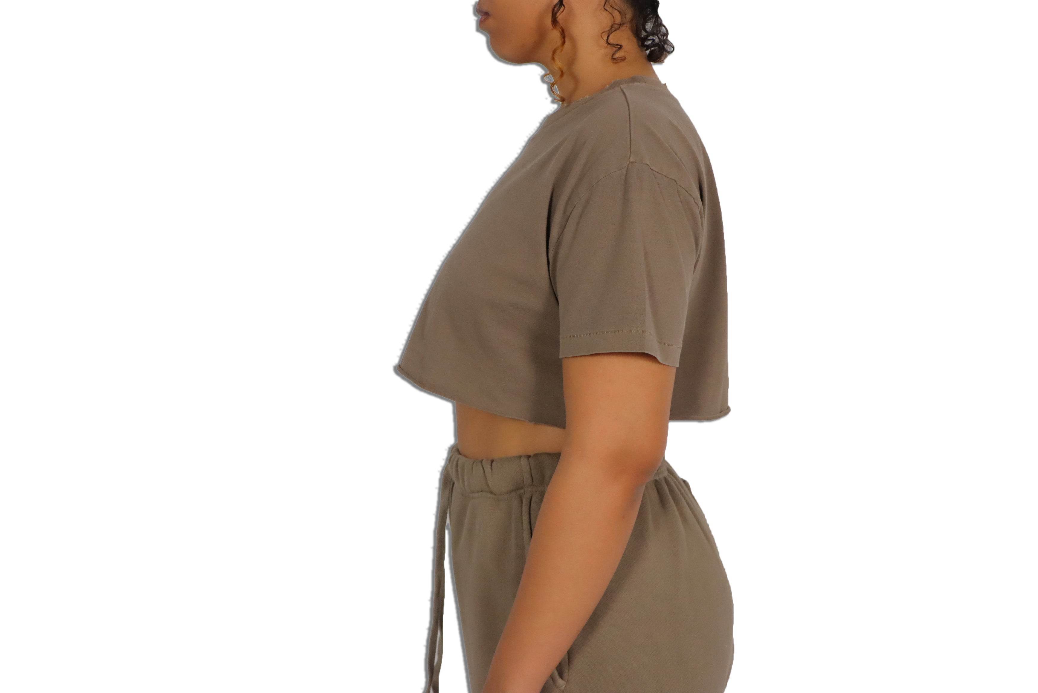 Elwood Oversized Baby Core Tee In Brown - Hesperia