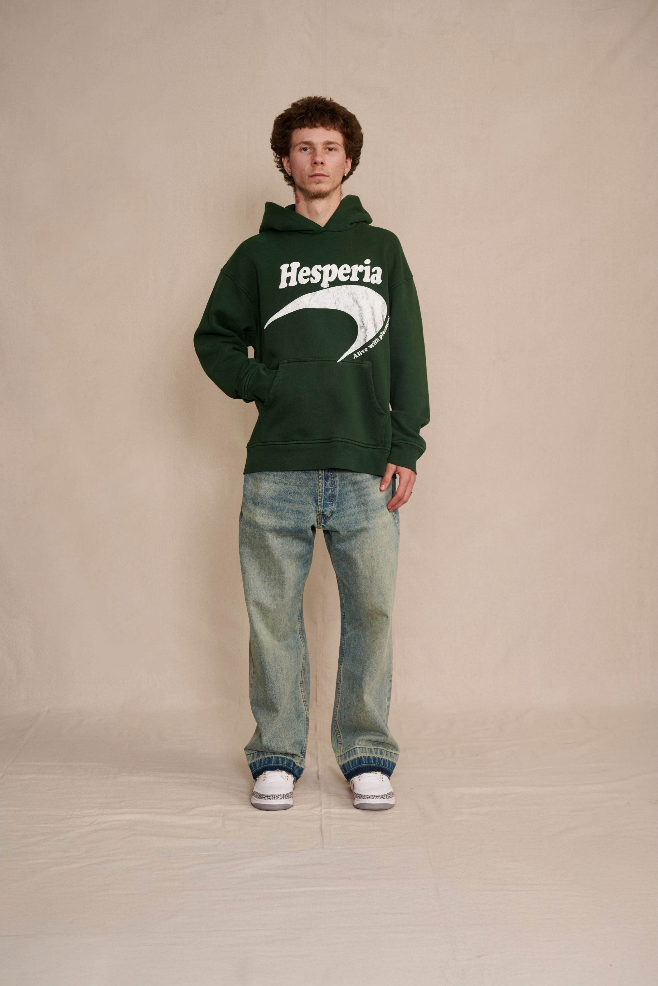 Hesperia Newport Hoodie In Green - Hesperia