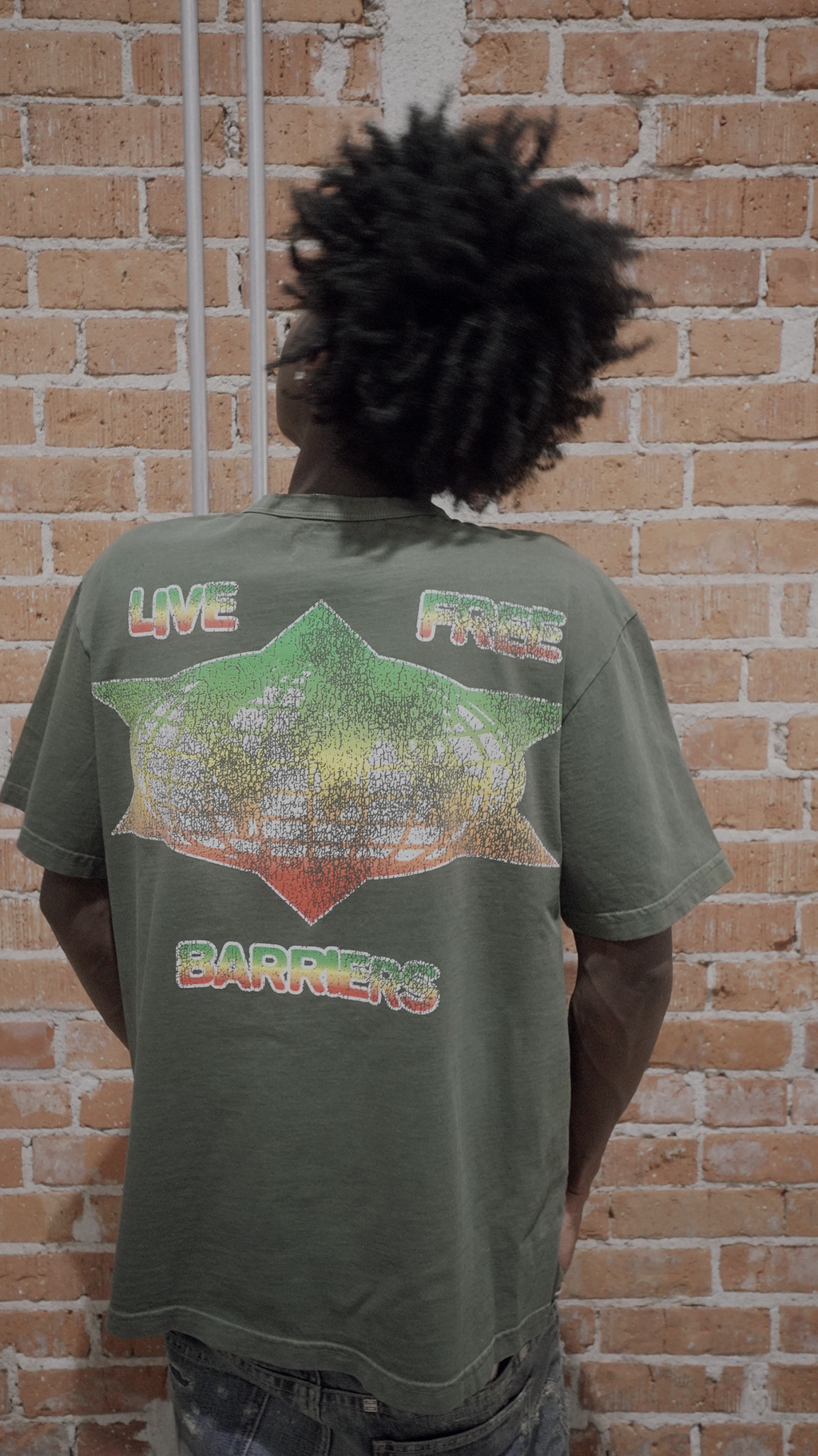 Barriers Irie Ringer Tee Vintage Green