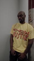 Know Justice Know Peace Boxy Tee Yellow