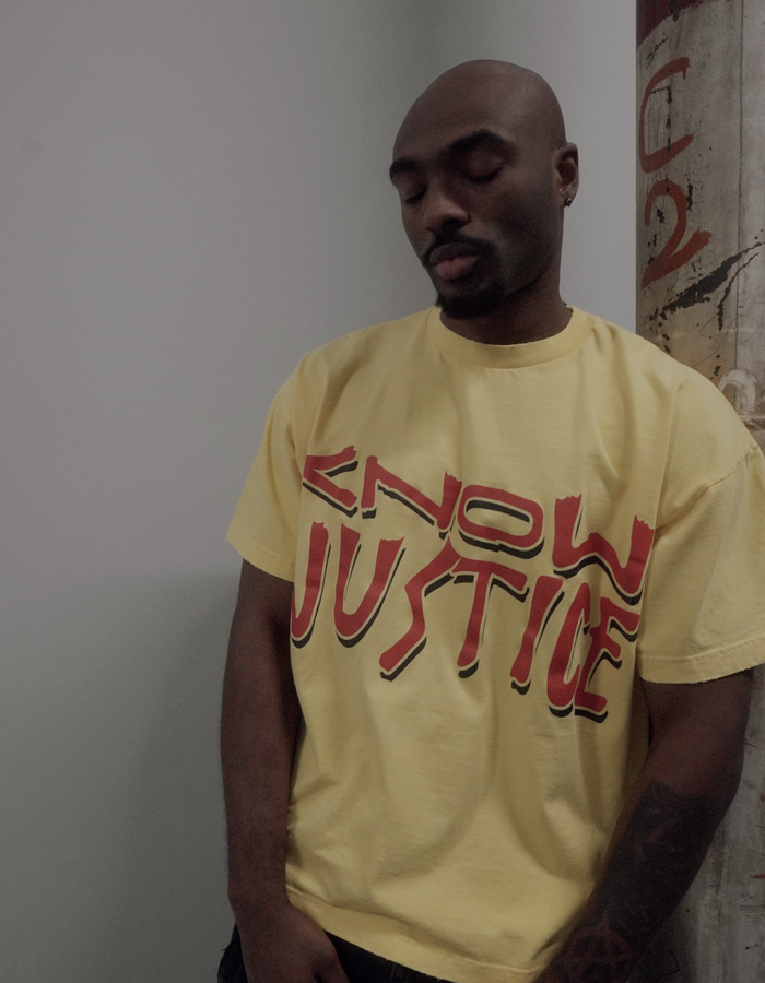 Know Justice Know Peace Boxy Tee Yellow